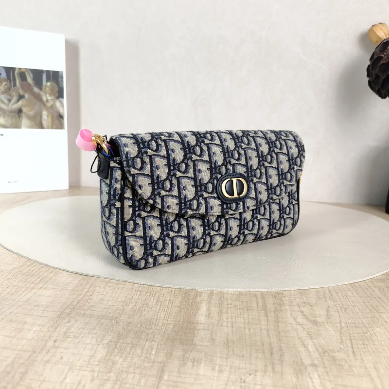 DIOR Crossbody Bag 30 Montaigne woc Blue Canvas One Size 21.5 × 3 × 12 cm — cover view 3 of 5