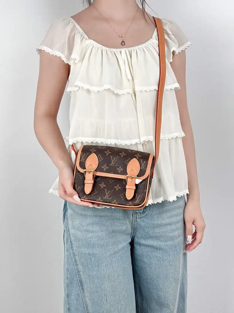 Louis Vuitton Crossbody Bag Satchel Messenger Bag Monogram PVC Mini 19.5 × 6 × 15 cm — on-model view 2 of 2