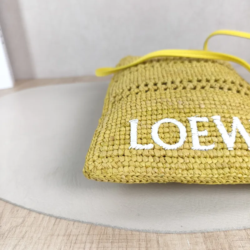 LOEWE Crossbody Bag Crossbody Bag Yellow Woven 15.5*23.5 — detail view 3 of 11