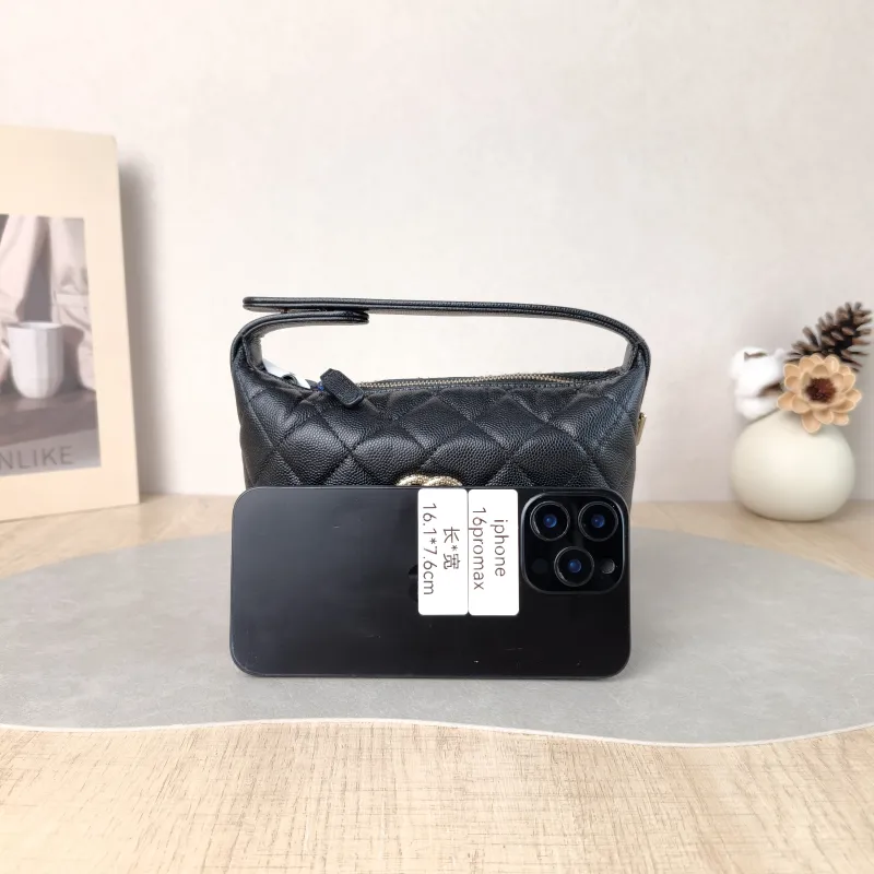 Chanel Crossbody Bag Crossbody Bag Black Grained Calfskin One Size 16 × 6.5 × 12.5 cm — cover view 6 of 6