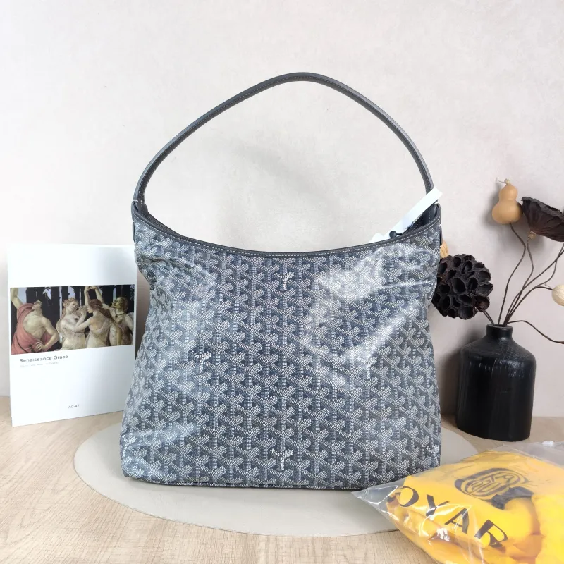 GOYARD Shoulder Bag Boheme Hobo​ Grey ine Canvas Small 43 × 14 × 27 cm — cover view 3 of 6