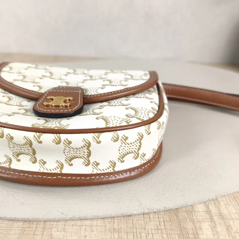 CELINE Crossbody Bag BESACE White PVC Mini 15 × 4 × 11 cm — detail view 4 of 12