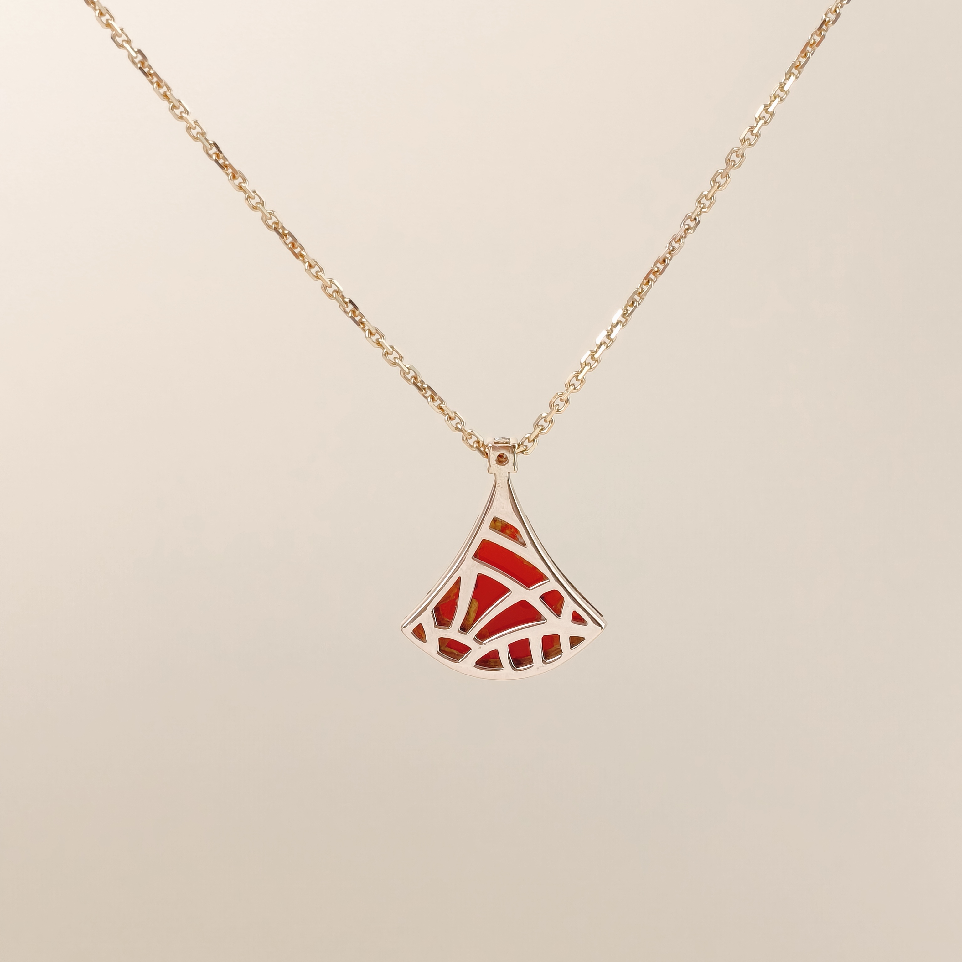 Bvlgari Necklace DIVAS’ DREAM Collection Diamond18KR ose Gold Small Pendant1.5cm 44cm — cover view 3 of 13