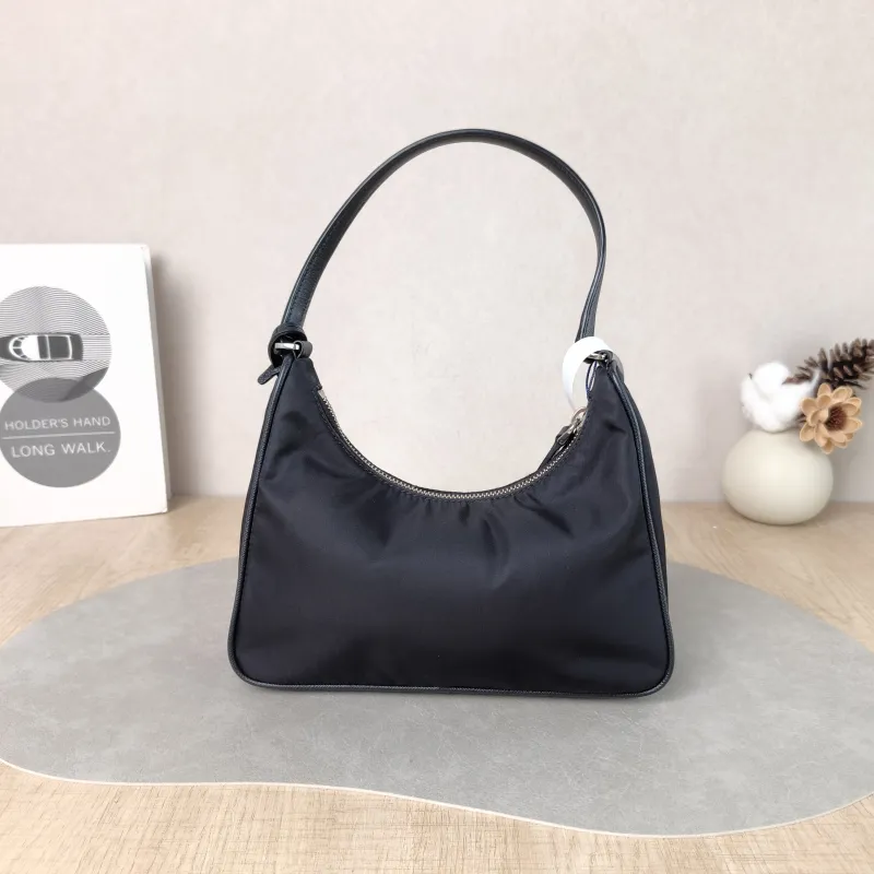 PRADA Shoulder Bag Re-Edition 2005 Hobo Black Nylon Mini 22 × 6.5 × 18 cm — cover view 5 of 5