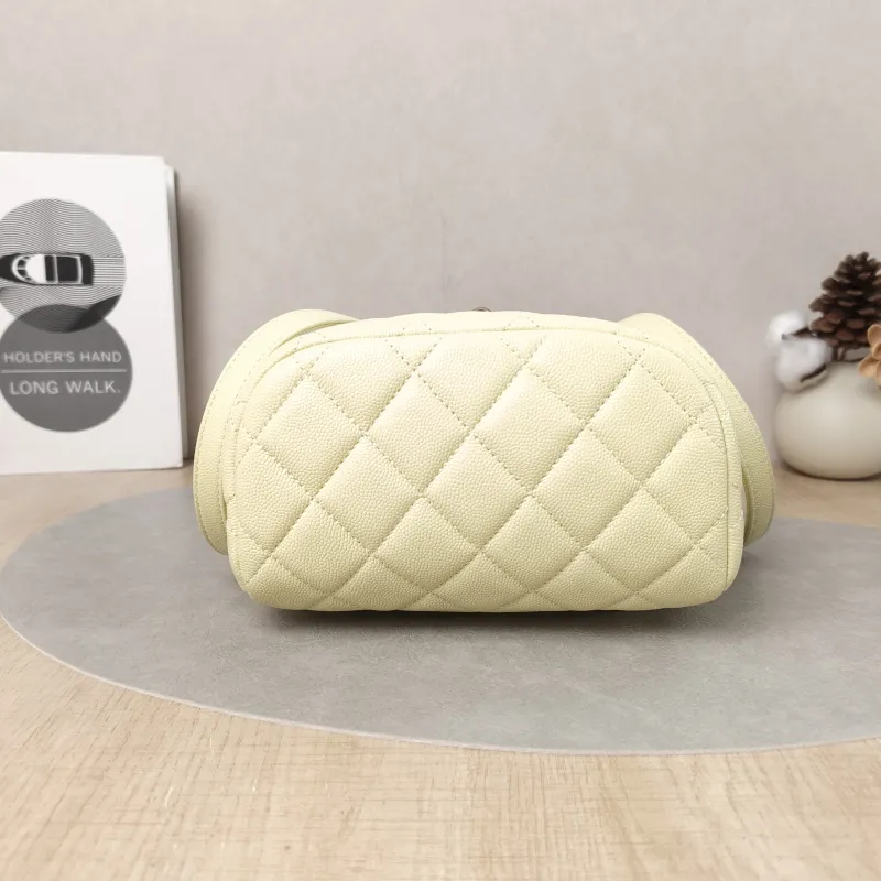 Chanel Backpack23s Backpack Yellow Grained Calfskin Small18 × 10 × 23 cm — cover view 2 of 6
