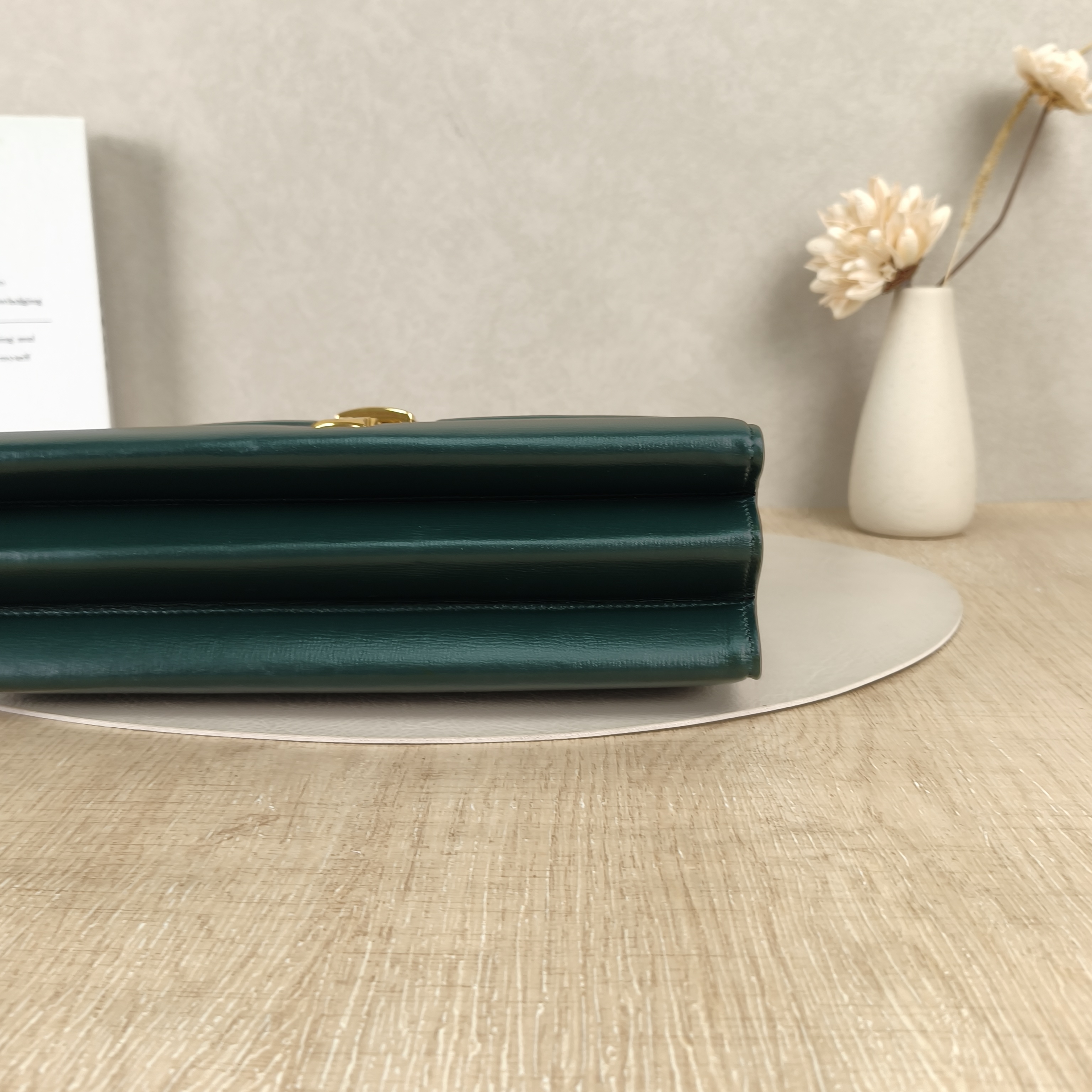 GUCCI Shoulder Bag Sylvie Edition Green CC alfskin Small26 × 8.5 × 19.5 cm — cover view 3 of 8