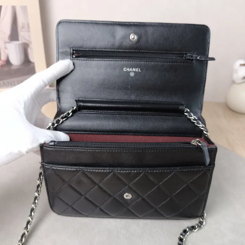 Chanel Crossbody Bag Classic Flap WOC CF WOCWOC Bag Black Lambskin Mini 19.2 × 3.5 × 12.3 cm 20 — detail view 2 of 13