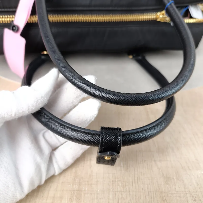 PRADA Top Handle Bag Black Nylon One Size 35 × 9 × 21 cm — detail view 2 of 13