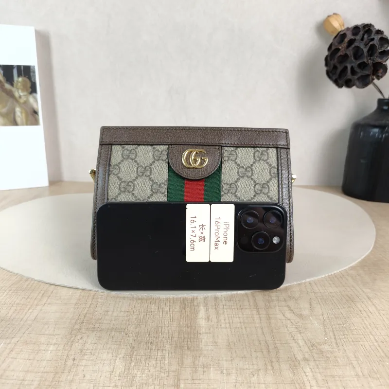 GUCCI Crossbody Bag Ophidia Monogram PVC 18.5 × 5.5 × 13 cm — cover view 4 of 5