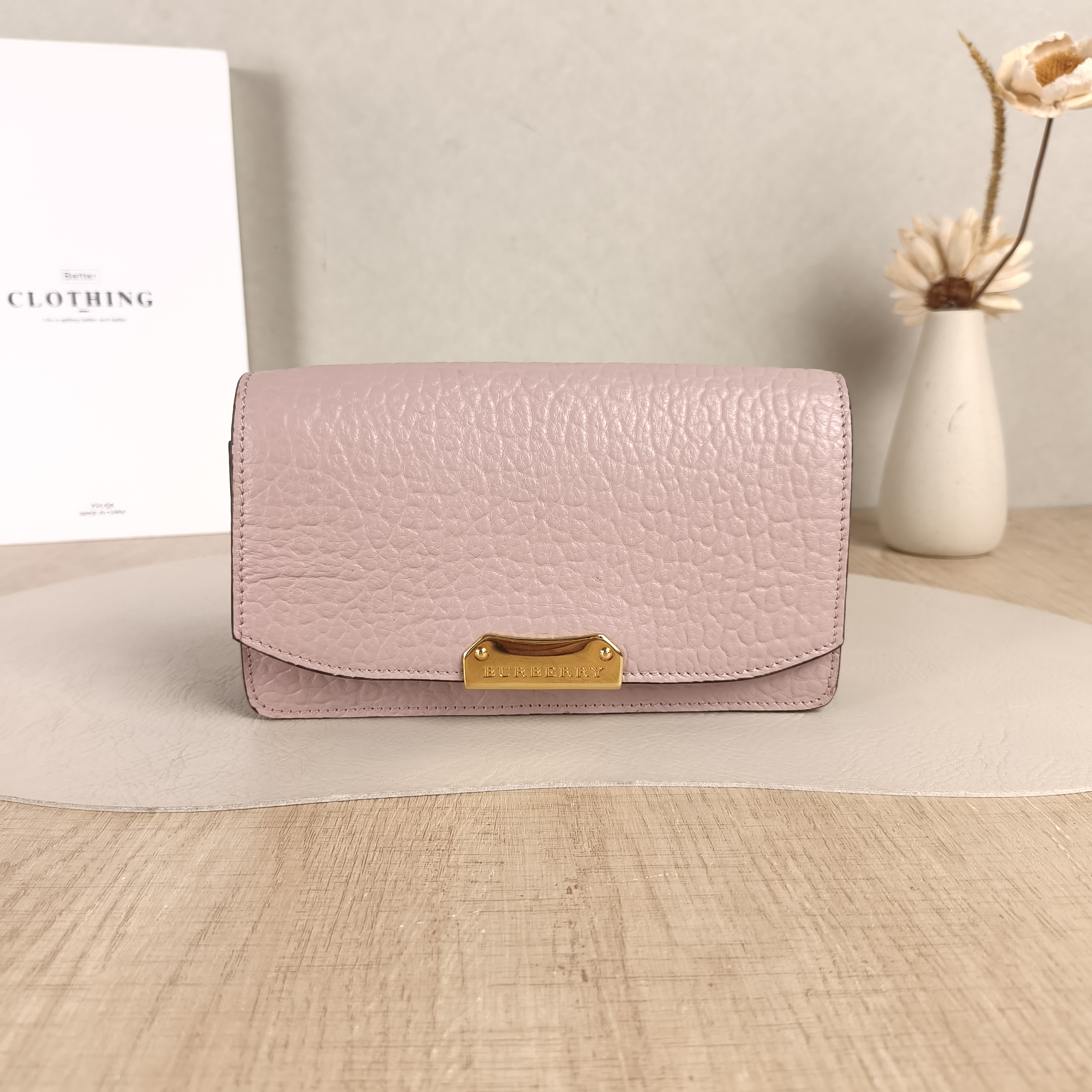BURBERRY Crossbody Bag Crossbody Bag Pink Calfskin One Size19 × 4 × 10.5 cm