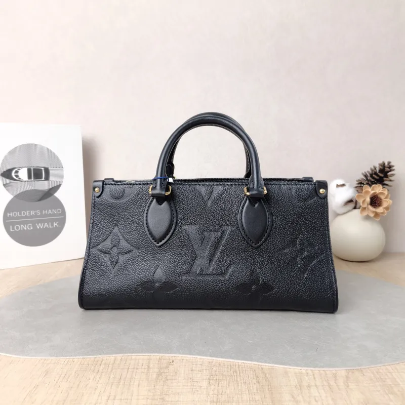 Louis Vuitton Crossbody Bag Onthego East West Two Straps Black Monogram Empreinte Embossed Calfskin Small 25 × 10 × 13 cm — cover view 2 of 6