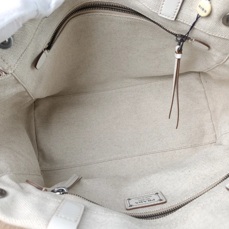 PRADA Shoulder Bag Route Tote Bag Canvas · Calfskin Large 34 × 17 × 25 cm — detail view 5 of 12