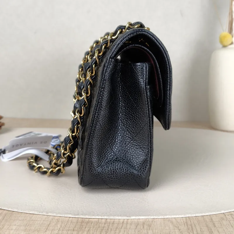 Chanel Crossbody Bag Classic Flap CF Black Grained Calfskin Small23 × 6 × 14.5 cm — detail view 6 of 15