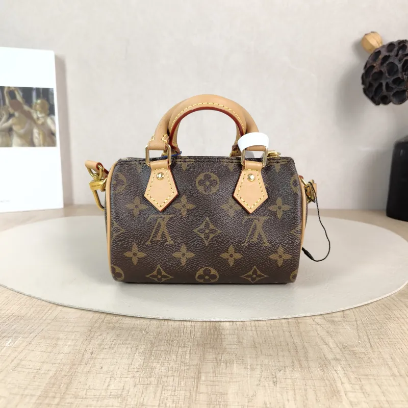Louis Vuitton Crossbody Bag Speedy Nano Shoulder Strap PVC nano 16 × 7.5 × 10 cm