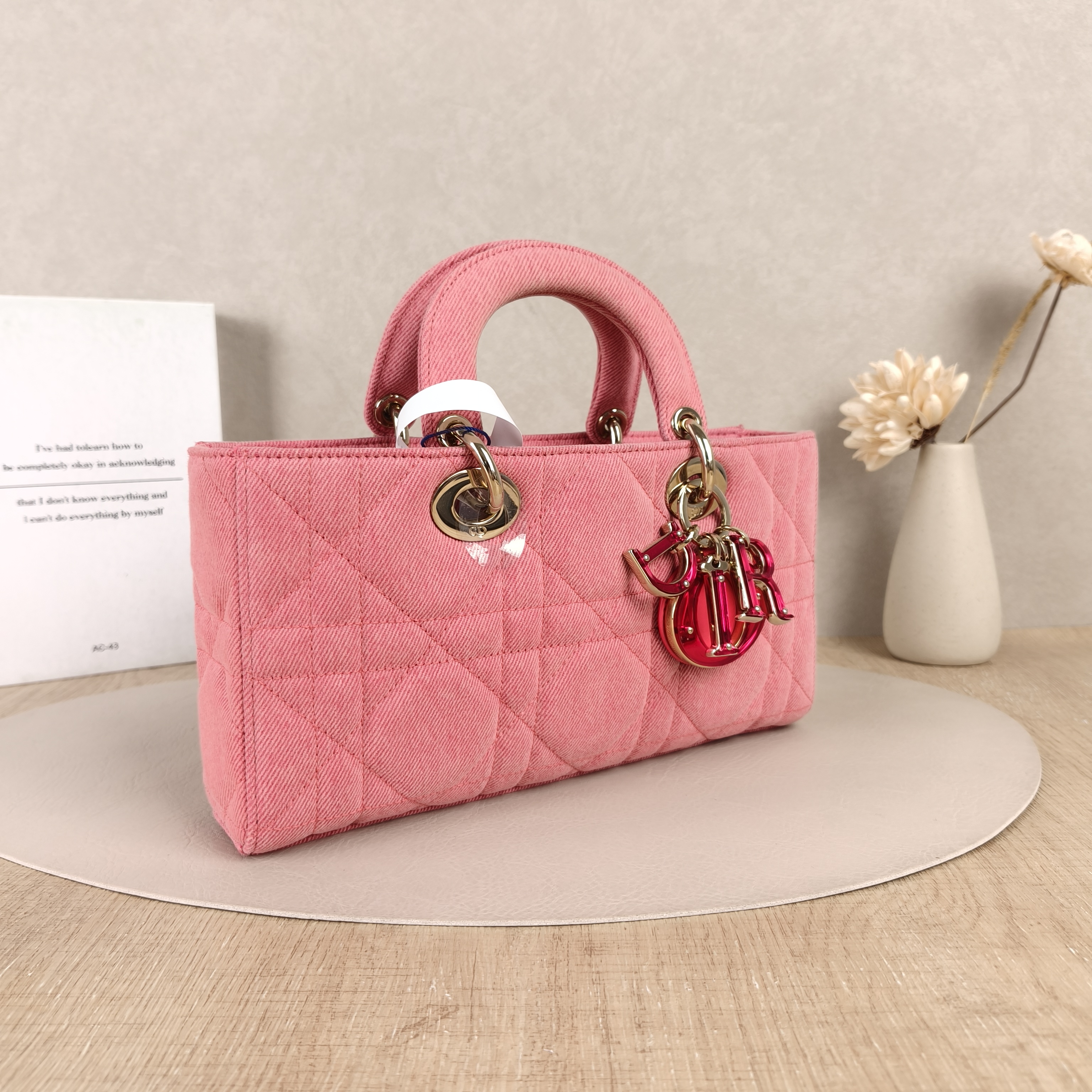 DIOR Top Handle Bag Lady D-Joy Pink Medium26 × 5 × 13.5 cm — cover view 5 of 8