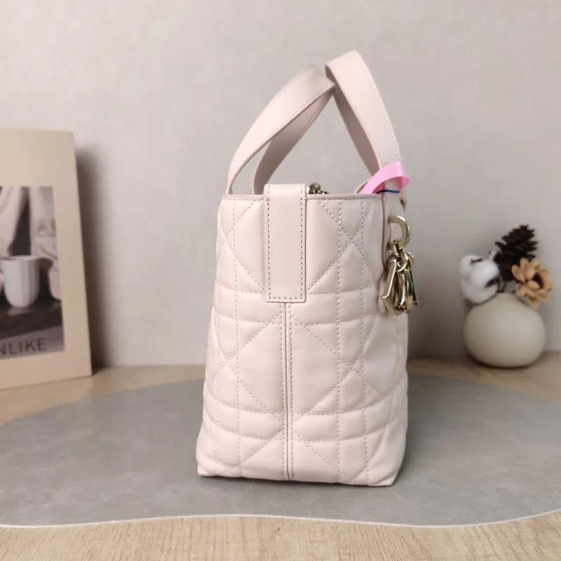 DIOR Top Handle Bag TOUJOURS Edition Pink Calfskin Small 18.5 × 12 × 18.5 cm — detail view 10 of 13