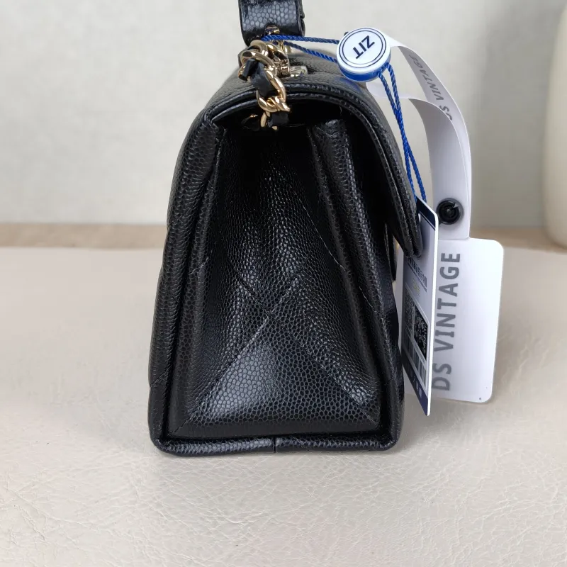 Chanel Crossbody Bag Box Black Grained Calfskin 15 × 7 × 10.5 cm — detail view 11 of 12