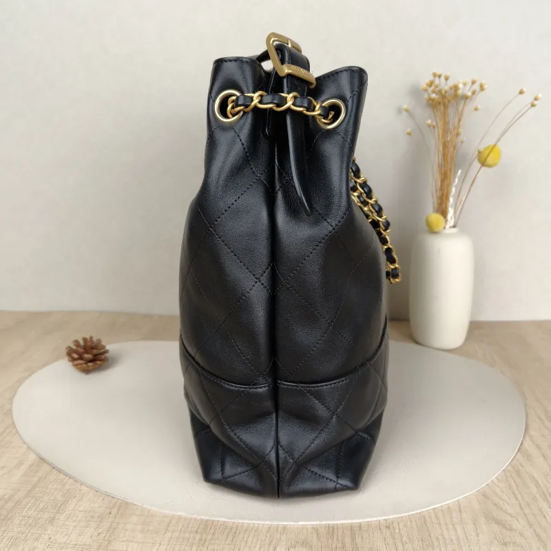 Chanel Shoulder Bag hobo Black Calfskin One Size27 × 11 × 29 cm — cover view 6 of 9