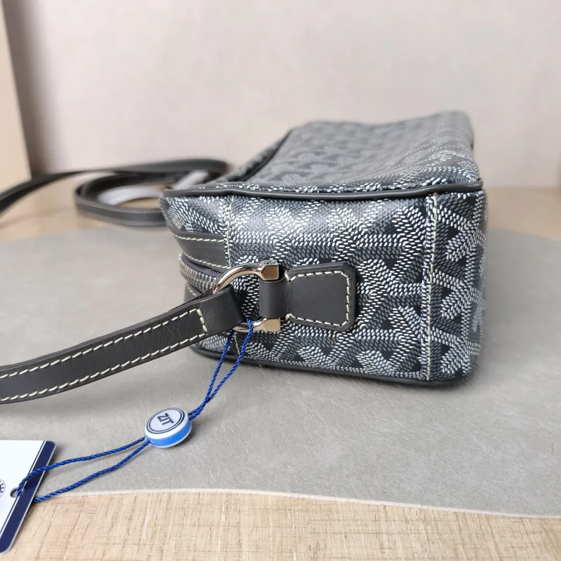 GOYARD Crossbody Bag Cap Vert Camera Bag Grey PVC Small 22 × 6.5 × 13 cm — detail view 7 of 11