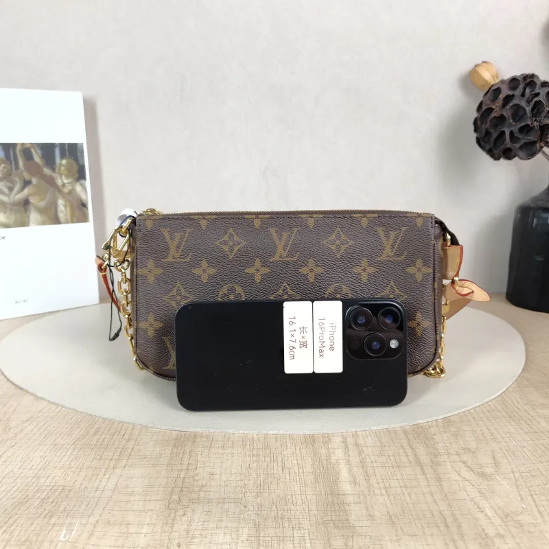 Louis Vuitton Shoulder Bag Pochette Accessoires Two Straps Monogram PVC Large 23.5 × 4 × 13.5 cm — cover view 2 of 6