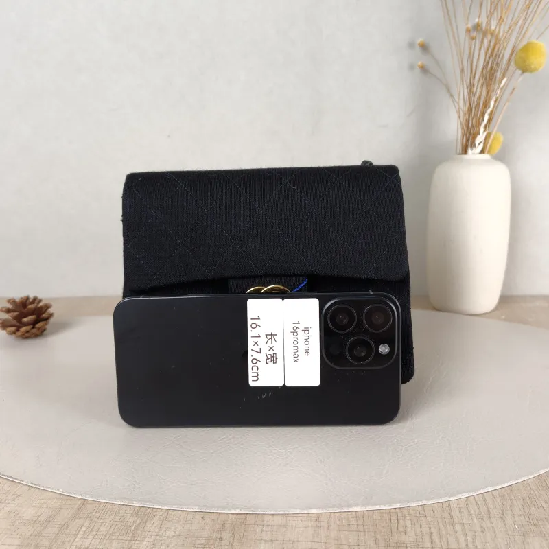Chanel Crossbody Bag Classic Flap Mini CF Mini Black Canvas One Size 17 × 7 × 13.5 cm 0 — cover view 4 of 5