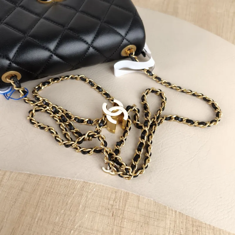 Chanel Crossbody Bag C Edition Black Lambskin Mini 18 × 7 × 12 cm — detail view 6 of 9