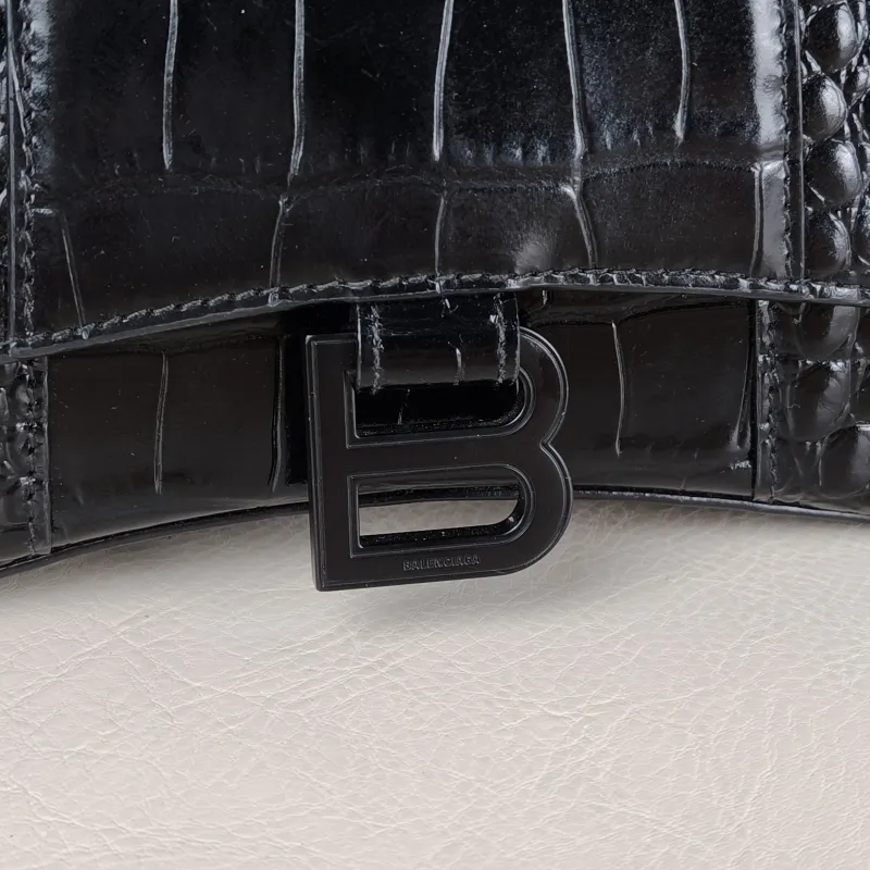 BALENCIAGA Crossbody Bag Hourglass Hourglass Bag Black Calfskinmini19 × 5 × 12 cm — detail view 12 of 13
