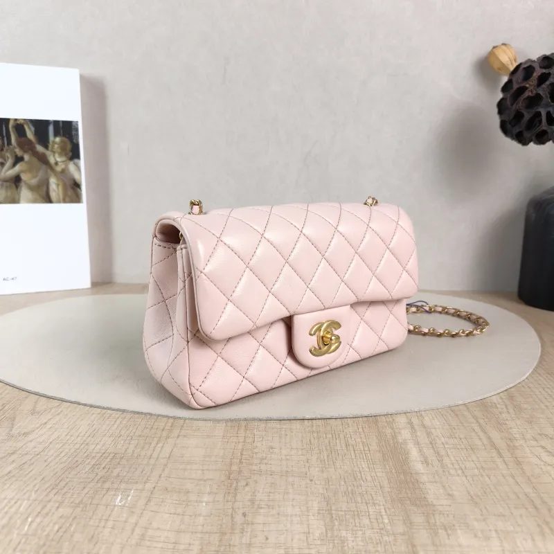 Chanel Crossbody Bag mini Pink Lambskin One Size 20 × 6 × 12 cm — cover view 2 of 5