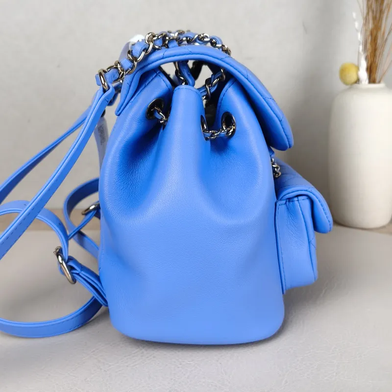 Chanel Backpack Duma Blue Calfskin Small18 × 12 × 18.5 cm — detail view 15 of 15