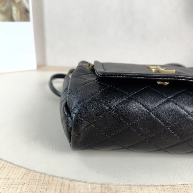 SAINT LAURENT Crossbody Bag NOLITA Black SL ambskin Mini 18 × 6 × 13 cm — detail view 7 of 13