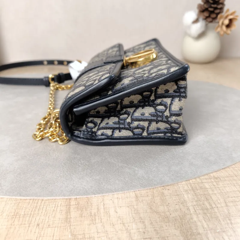 DIOR Crossbody Bag30 Montaigne East-West 30Blue Canvas Small21 × 6 × 12 cm — detail view 8 of 14