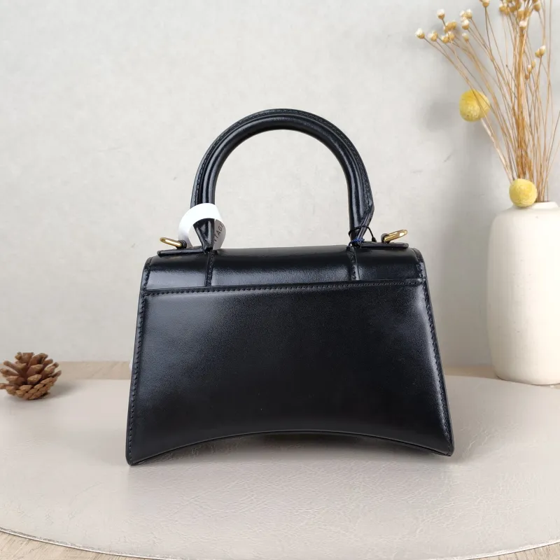 BALENCIAGA Crossbody Bag Hourglass Hourglass Bag Black Calfskin XS 19 × 8 × 13 cm — cover view 4 of 5