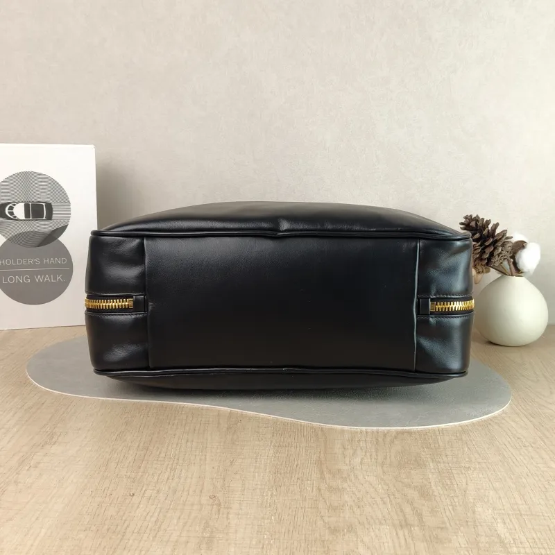 Miumiu Top Handle Bag Beau Black Calfskin Large 34 × 10 × 23 cm — cover view 5 of 6