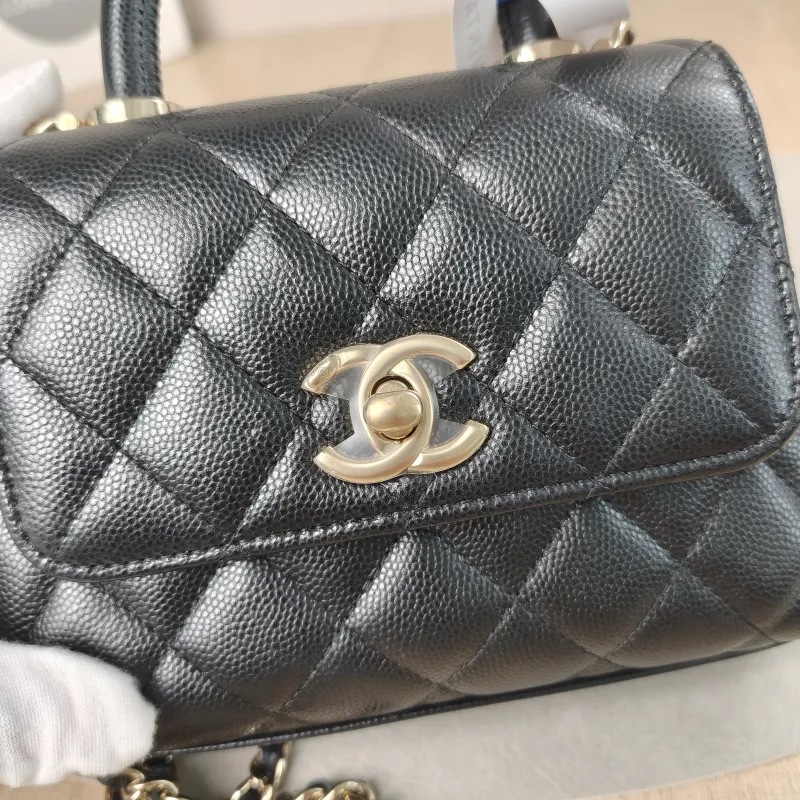 Chanel Top Handle Bag Coco Handle​Black Grained Calfskin Mini14.5 × 5.5 × 11.5 cm — detail view 1 of 22