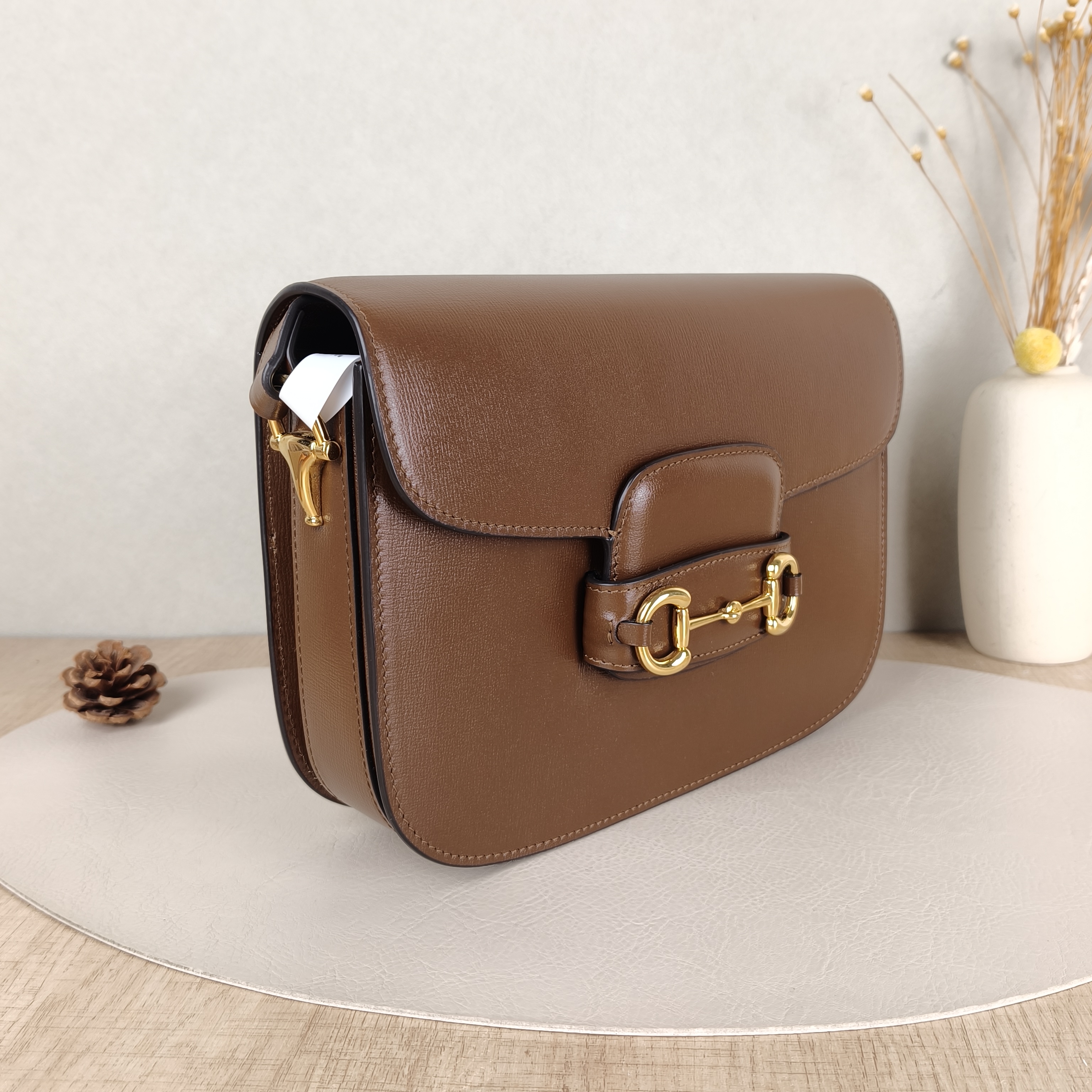 GUCCI Crossbody Bag Horsebit 1955 Horsebit Medium Brown Calfskin Medium25 × 8 × 18 cm — cover view 5 of 5