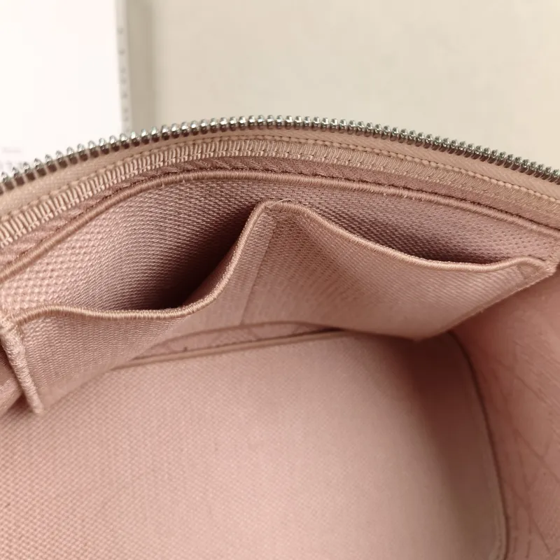 DIOR Top Handle Bag Travel Vanity Cosmetic Bag Pink Canvas Medium24.5 × 13.5 × 17 cm — detail view 12 of 12