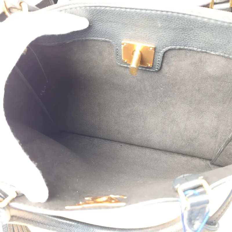 Louis Vuitton Crossbody Bag LOCKMETO Top Handle Bag Black Calfskin One Size 38 × 15.5 × 24 cm — detail view 1 of 11