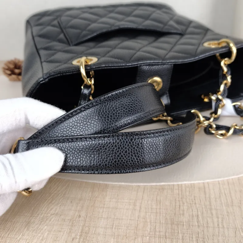 Chanel Shoulder Bag Petite Shopping Tote PST Shopping Tote Black Grained Calfskin Small 24 × 9 × 25 cm 14 — detail view 6 of 12