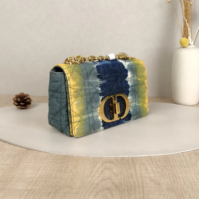 DIOR Crossbody Bag Caro Chain Bag Colorblock Canvas20 × 7 × 13.5 cm — cover view 6 of 9
