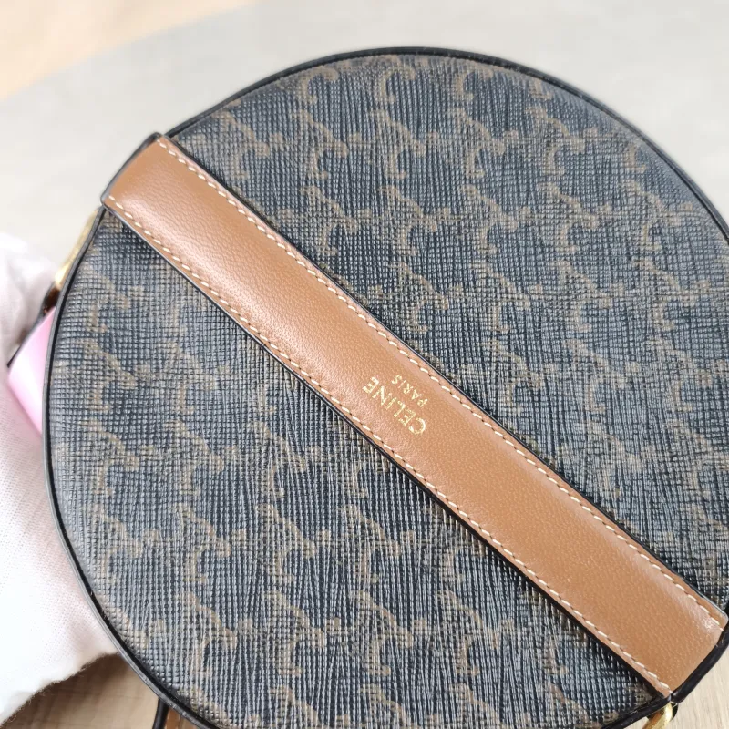 CELINE Crossbody Bag Triomphe Monogram PVC Mini 13.5 × 4 × 13.5 cm — detail view 1 of 10