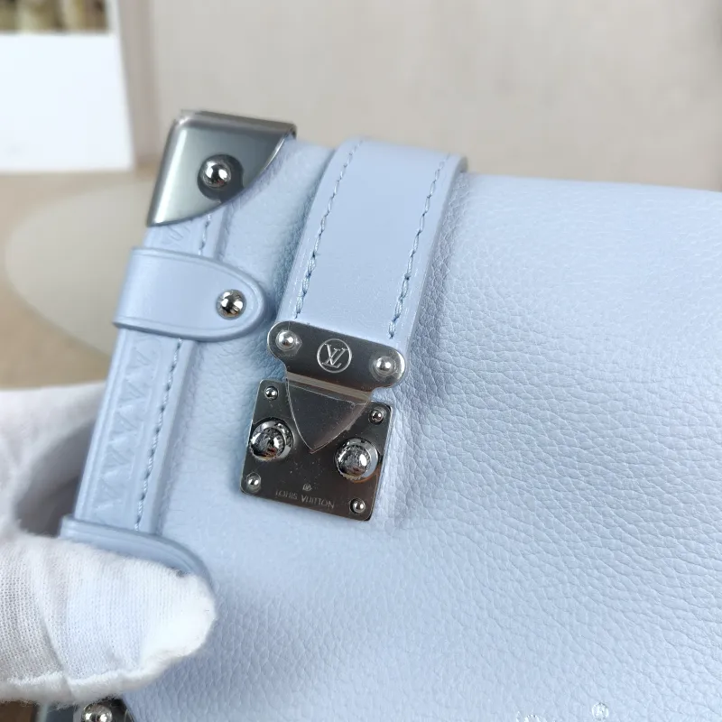 Louis Vuitton Crossbody Bag Side Trunk Box Blue Calfskin Small18 × 8 × 12.5 cm — detail view 9 of 10