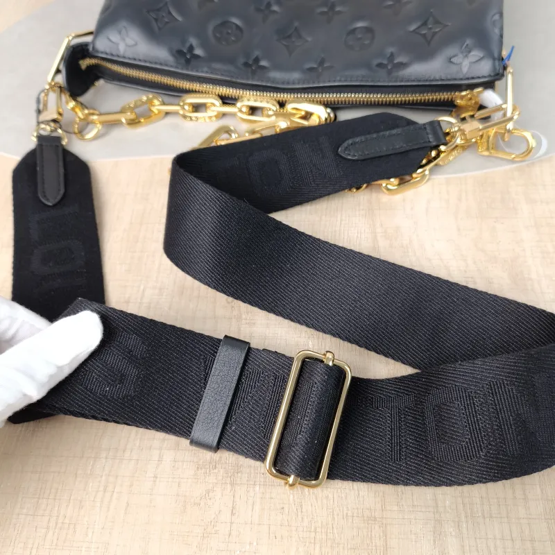 Louis Vuitton Crossbody Bag Coussin Black Lambskin Small 26 × 12 × 20 cm — detail view 4 of 11