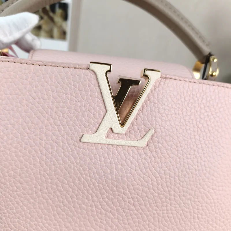Louis Vuitton Top Handle Bag Capucines Pink Calfskin BB 27 × 9 × 17.5 cm — detail view 3 of 12