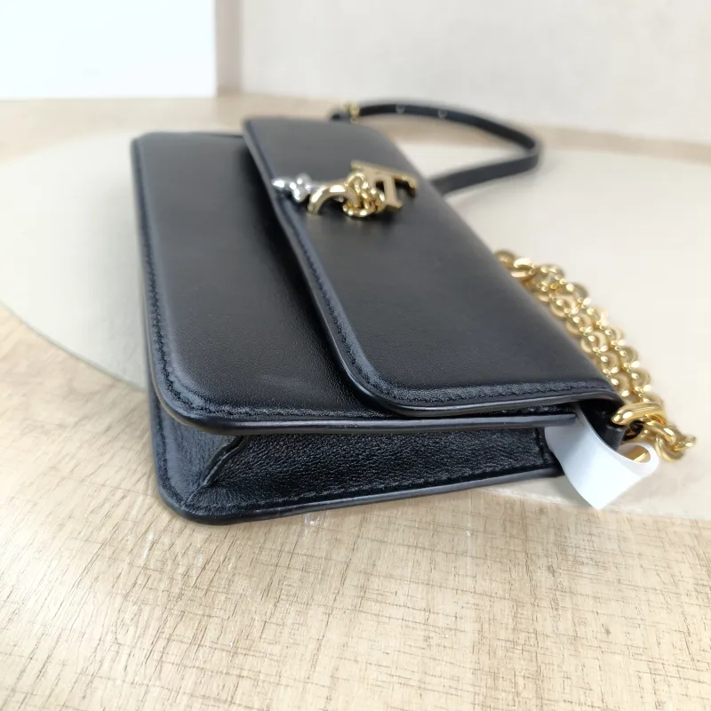 Louis Vuitton Crossbody Bag WALLET ON CHAIN LV BLOOM Chain Bagwoc Black Calfskinmini20 × 4 × 11.5 cm — detail view 3 of 13