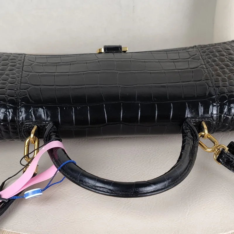 BALENCIAGA Shoulder Bag Hourglass Strech Hourglass Bag Black Calfskin One Size 35 × 6.5 × 16 cm — detail view 6 of 11