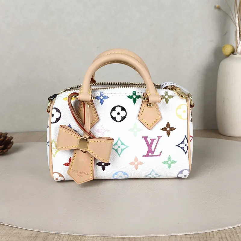 Louis Vuitton Crossbody Bag Speedy Nano Multicolore PV Cnano16 × 7.5 × 10 cm