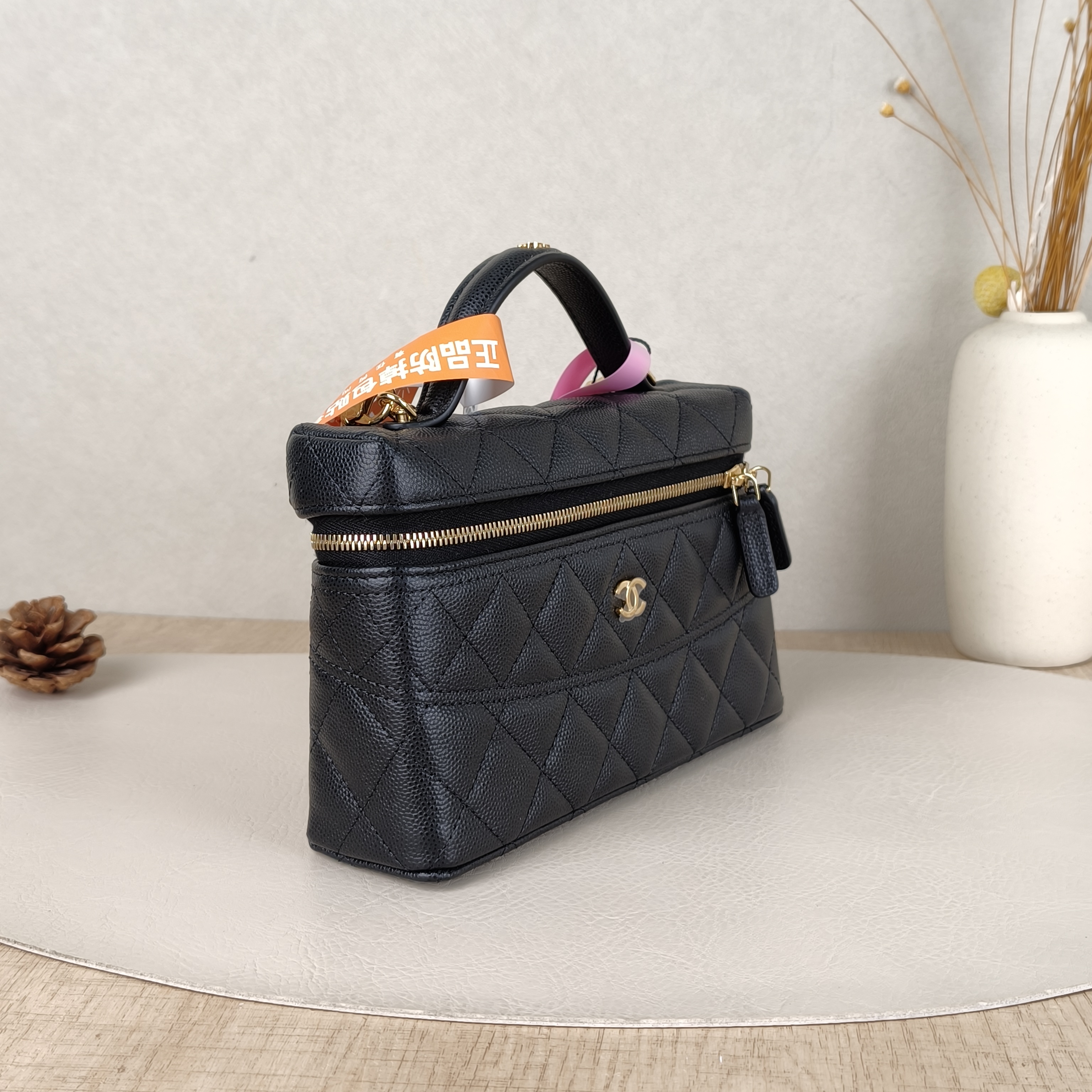Chanel Top Handle Bag lp Black Grained Calfskin One Size19.5 × 5 × 17 cm — cover view 5 of 5