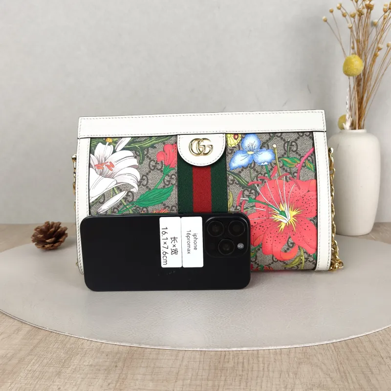 GUCCI Crossbody Bag Ophidia PVC · Calfskin Medium26 × 8 × 17.5 cm — cover view 5 of 6