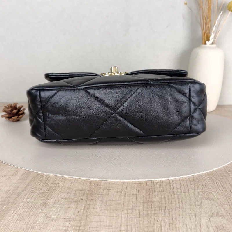 Chanel Crossbody Bag 19Bag Black SL ambskin Small 26 × 9 × 16 cm — cover view 2 of 6