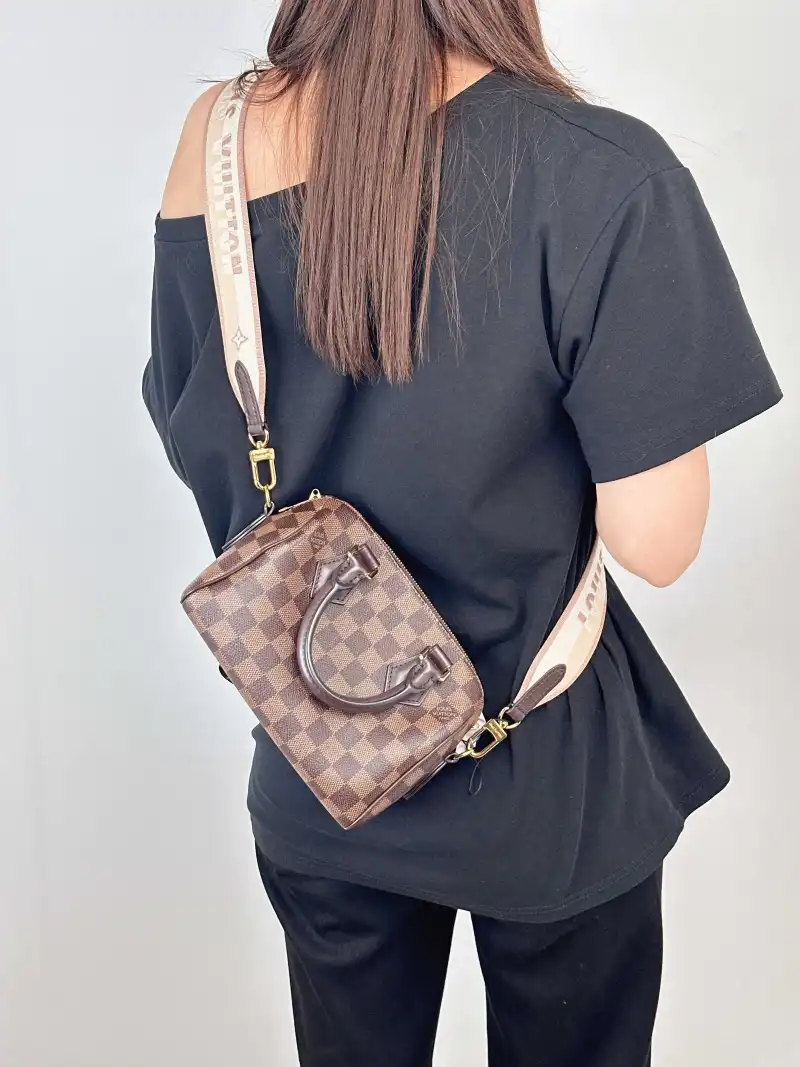 Louis Vuitton Crossbody Bag Speedy20 Shoulder Strap PVC Small20.5 × 12 × 13.5 cm — on-model view 2 of 3